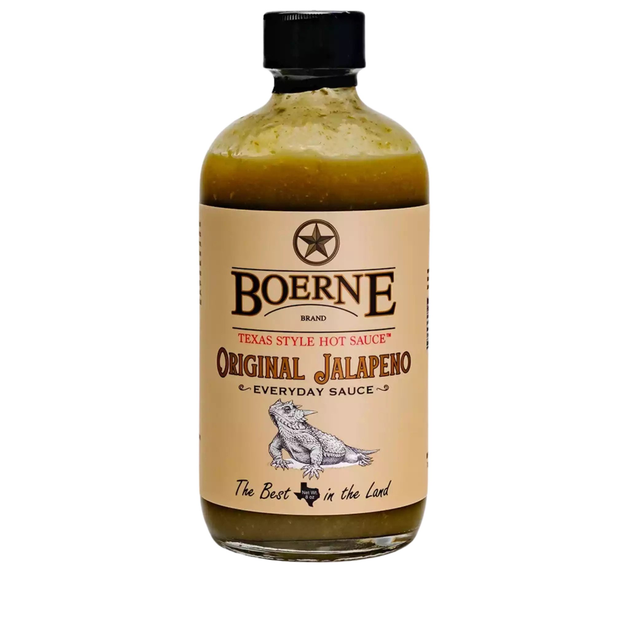 Boerne Brand Original Jalapeño Texas-style hot sauce bottle